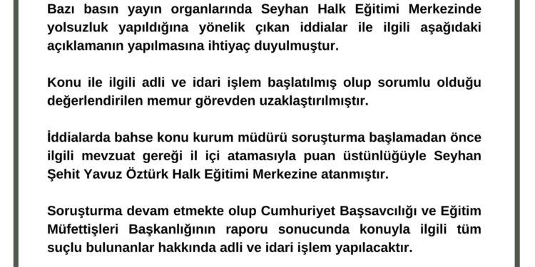 Valilikten yolsuzluk açıklaması