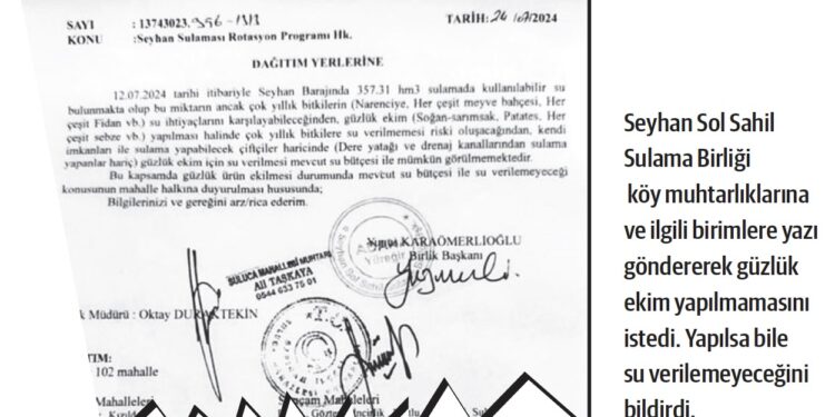 Kuraklık vurdu:Adana’da çiftçiye ‘ekim yapmayın’ uyarısı